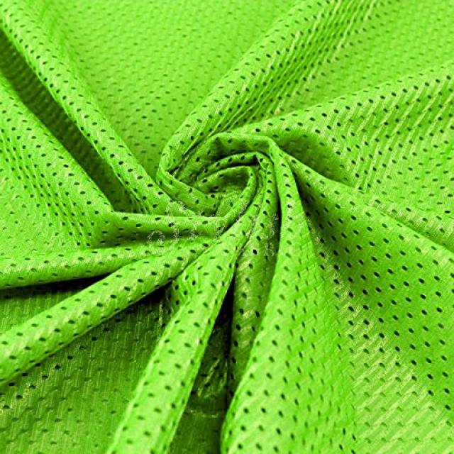 Neon Green Football Mesh Jersey Fabric Athletic Sports Mesh Fabrics