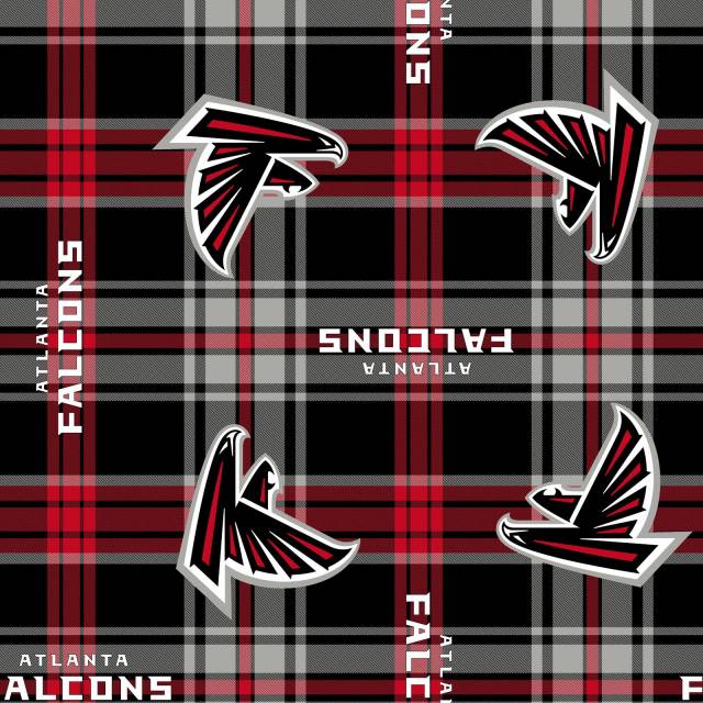 Atlanta Falcons Plaids NFL Fleece Fabric