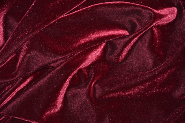 Stretch Velvet Burgundy, Fabric by the Yard