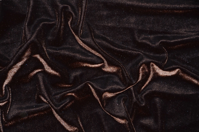 Brown Stretch Velvet Fabric