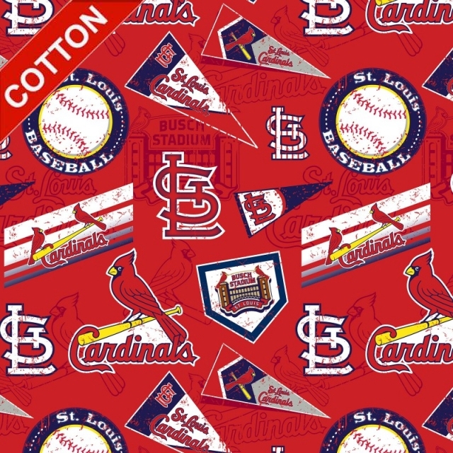 St. Louis Cardinals MLB Cotton Fabric - MLB Cotton Fabric By The Yard