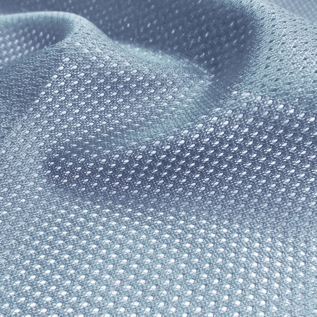 Medium Sky Blue Sport Mesh Knit Fabric, Lining