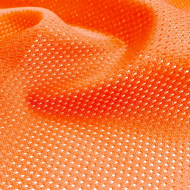 👕Orange Micro Mesh Jersey Fabric - Fabric by the Yard