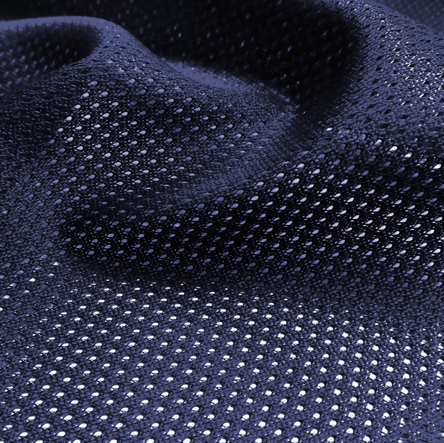 👕Navy Micro Mesh Jersey Fabric - Fabric by the Yard