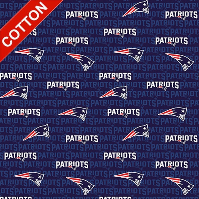 New England Patriots Emblem NFL Cotton Fabric