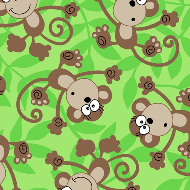 Funky Monkey Fleece Fabric