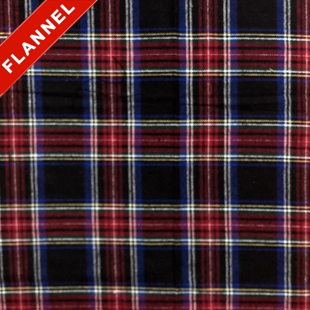Tartan Plaid Yarn Dyed Flannel Fabric. FP03