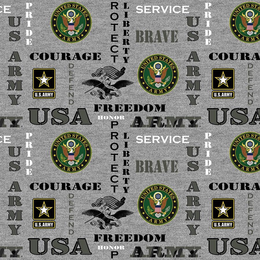 United States Army Heather Cotton Fabric - US Military Fabric by the Yard