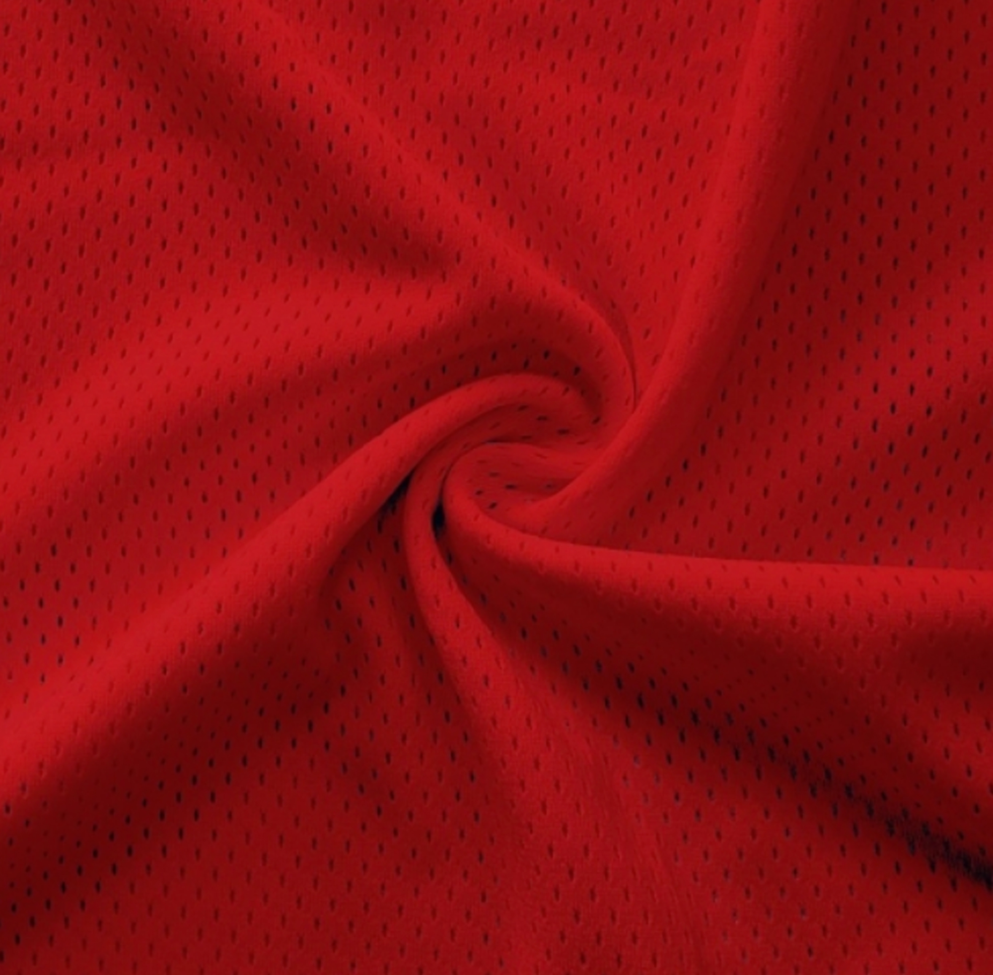 Red Pro Mesh Heavy Jersey Fabric - Athletic Sports Mesh Fabrics
