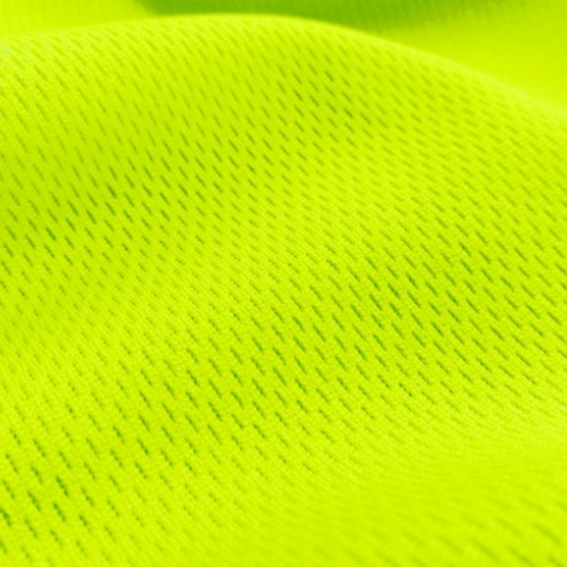 Neon Yellow Flat Back Dimple Mesh Fabric - Athletic Sports Mesh