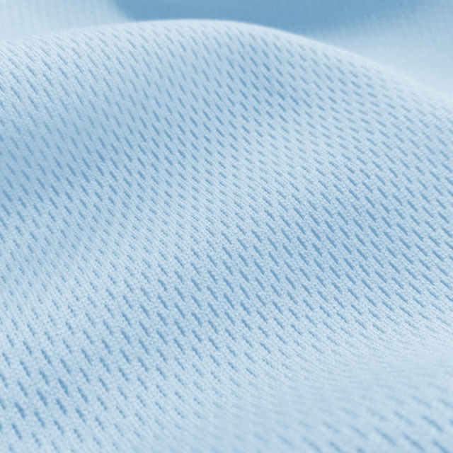 Sky Blue Flat Back Dimple Mesh Fabric