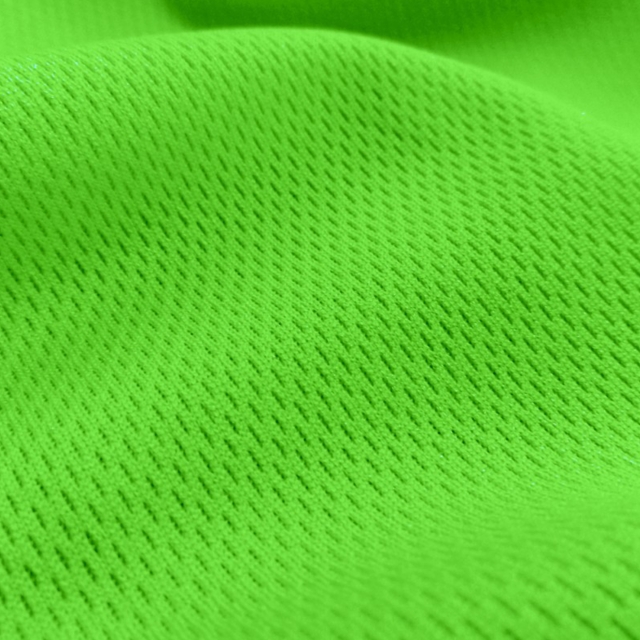 Neon Green Football Mesh Jersey Fabric - Athletic Sports Mesh Fabrics