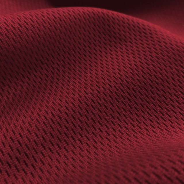 Burgundy Flat Back Dimple Mesh Fabric Athletic Sports Mesh Fabrics