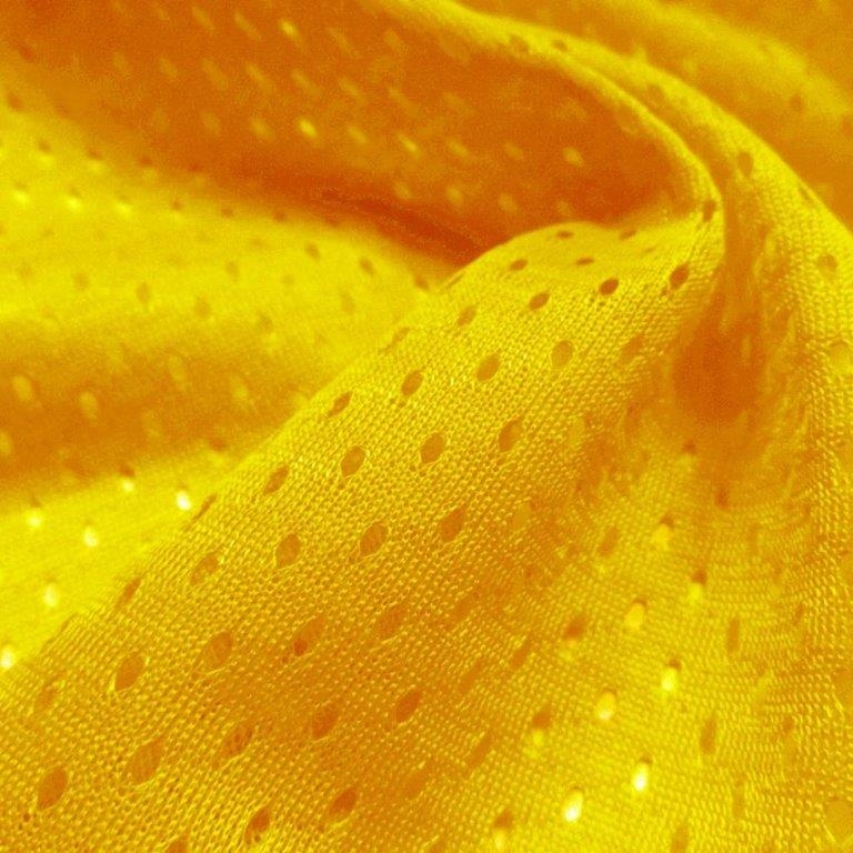Yellow Gold Polyester Athletic Wicking Jersey Fabric