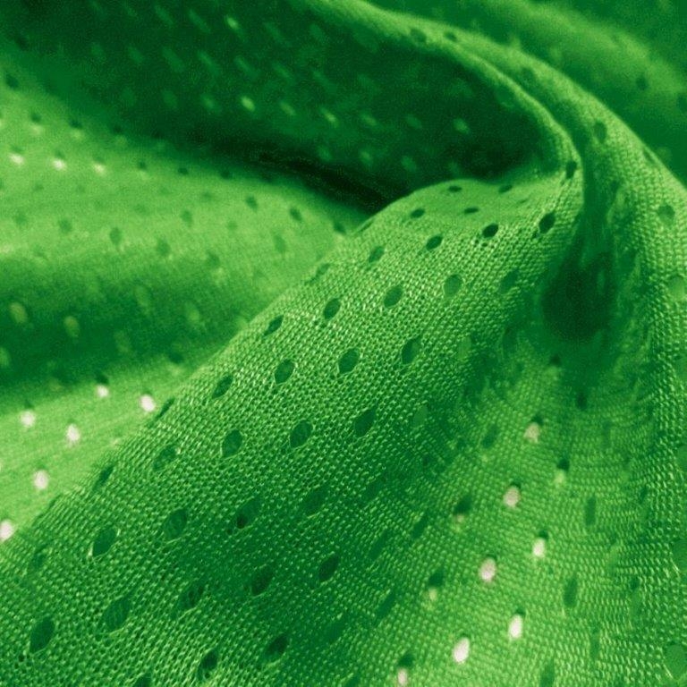 Green Mesh Athletic Fabric Sports Stretch Breathable Polyester