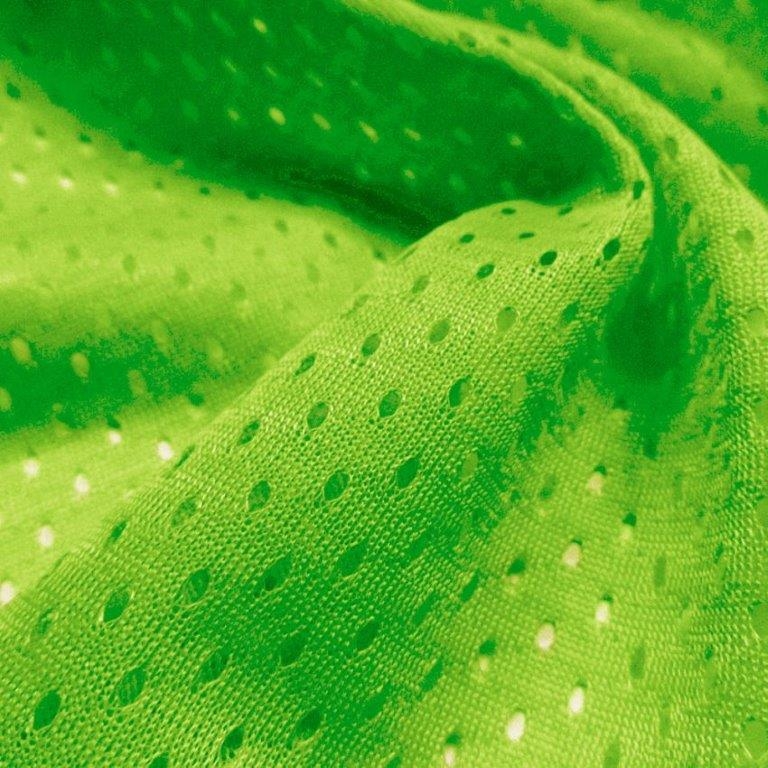 Neon Green Football Mesh Jersey Fabric - Athletic Sports Mesh