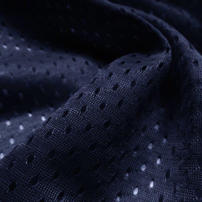 Athletic Mesh 100% Polyester Fabric by the Yard - Navy Colorway