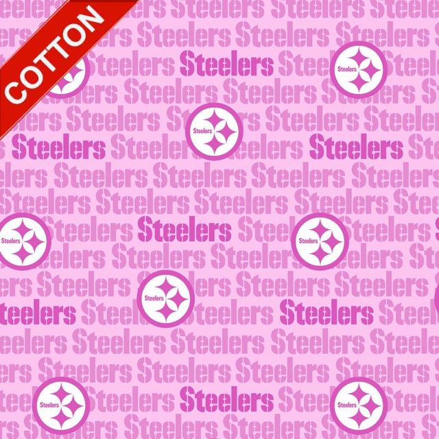 Pittsburgh Steelers Pink NFL Cotton Fabric