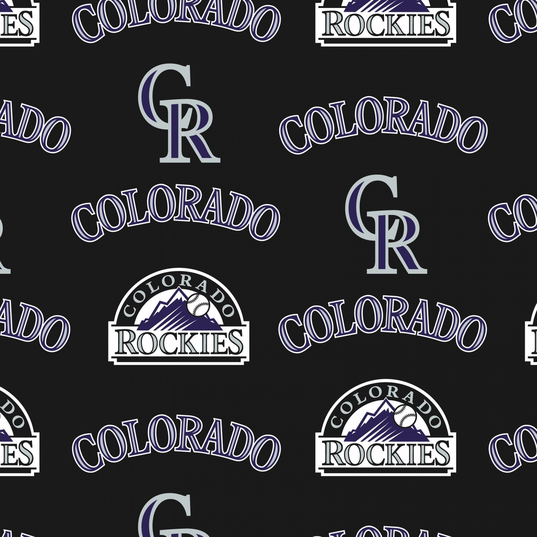 Colorado Rockies Allover MLB Fleece Fabric