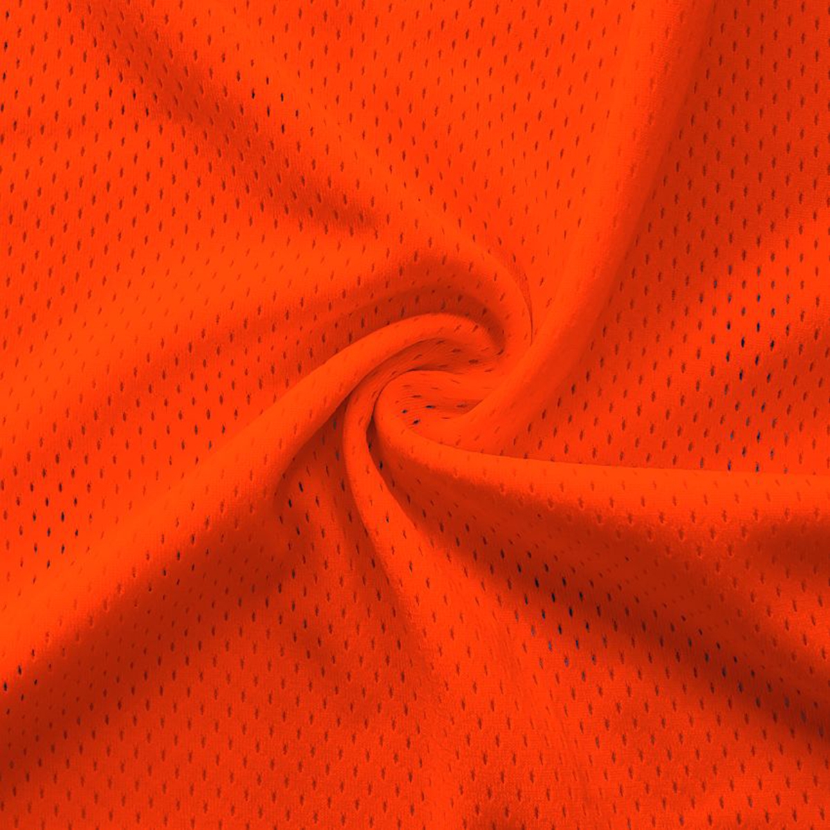 Neon Orange Pro Mesh Heavy Jersey Fabric