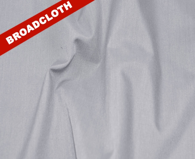 Silver Polyester Cotton Broadcloth Fabric