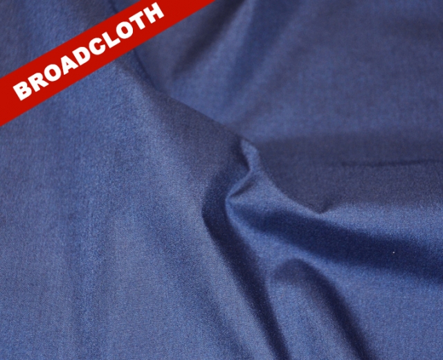 Navy Polyester Cotton Broadcloth Fabric