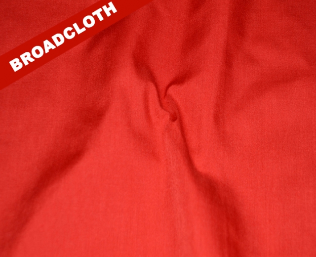 Red Poly Cotton Broadcloth Fabric - Polyester Blend Cotton Broadcloth  Fabric By The Yard