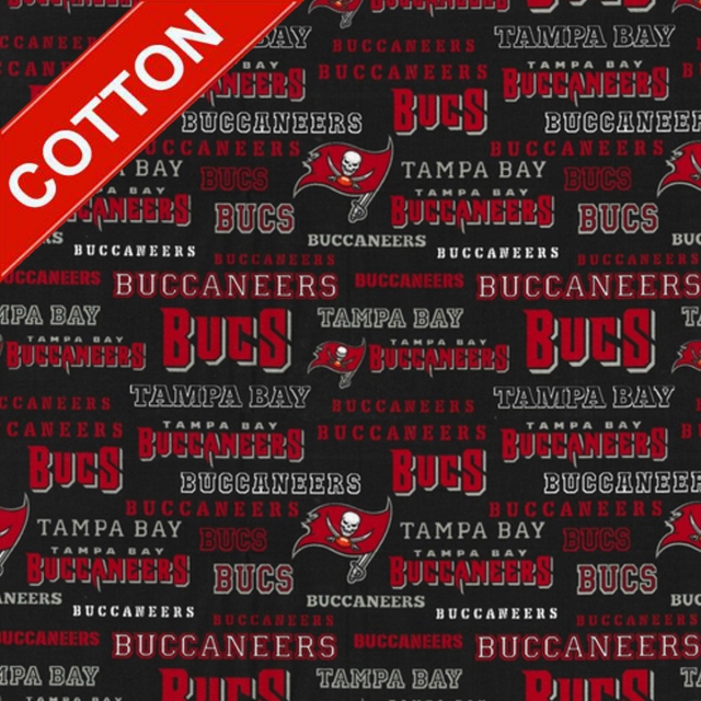 Tampa Bay Buccaneers Allover NFL Cotton Fabric