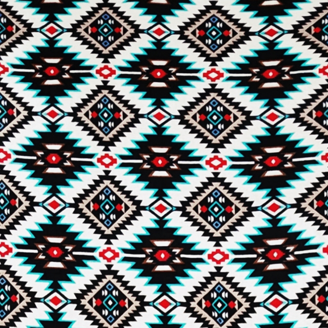 Shadow Diamonds Native American Fleece Fabric - Fabric by the Yard