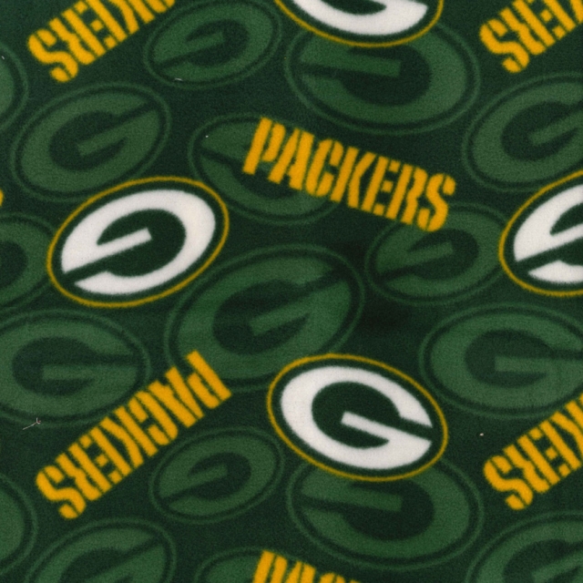 Green Bay Packers Retro NFL Fleece Fabric - NFL Football Team