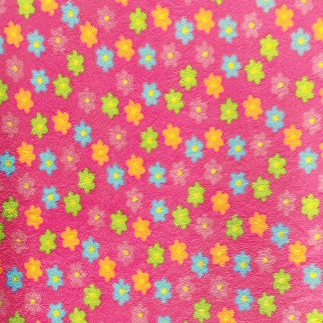 Bright Daisy Flower Fleece Fabric