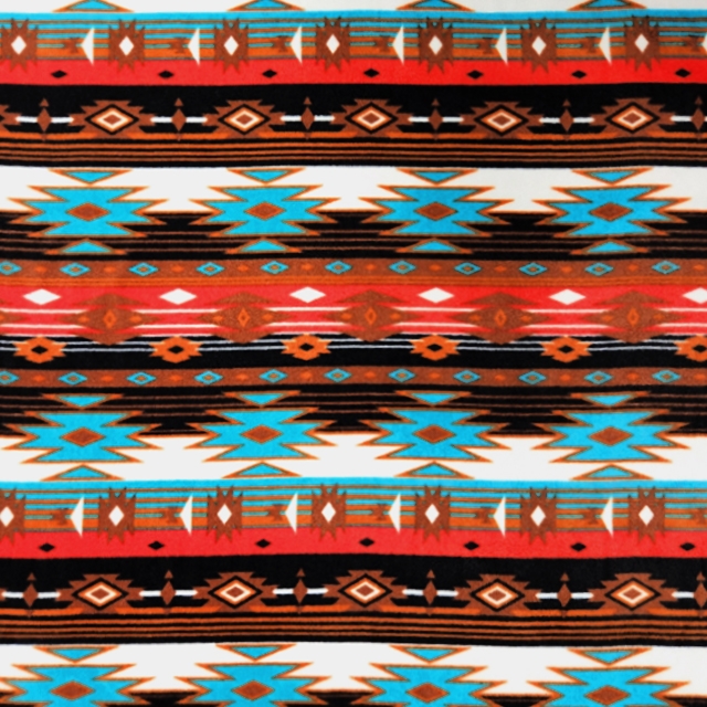 Rudy Brown Native American Fleece Fabric - Fabric by the Yard