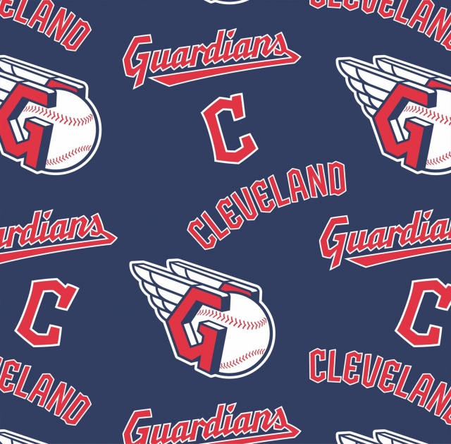 Cleveland Guardians Allover MLB Fleece Fabric