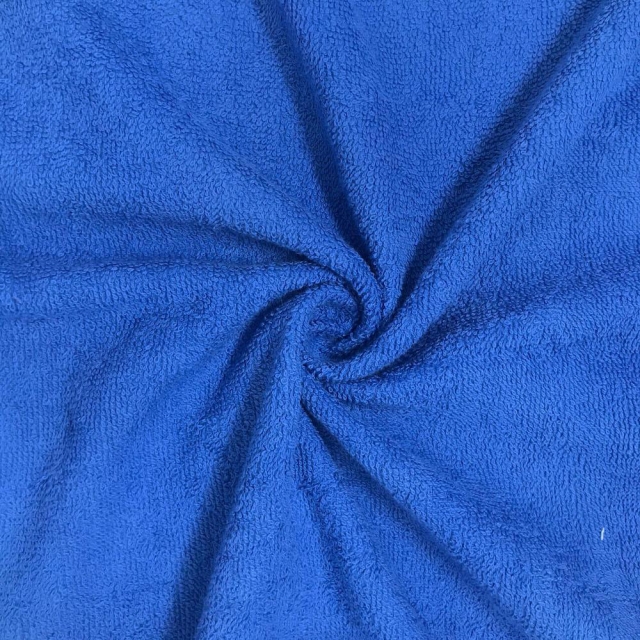 Royal Blue Terry Cloth Cotton Fabric - Fabric by the Yard