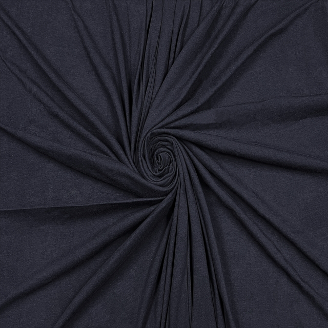 Navy Cotton Spandex Jersey Fabric - Fabric by the Yard
