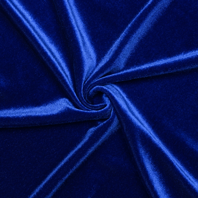 Royal Blue Stretch Velvet Fabric