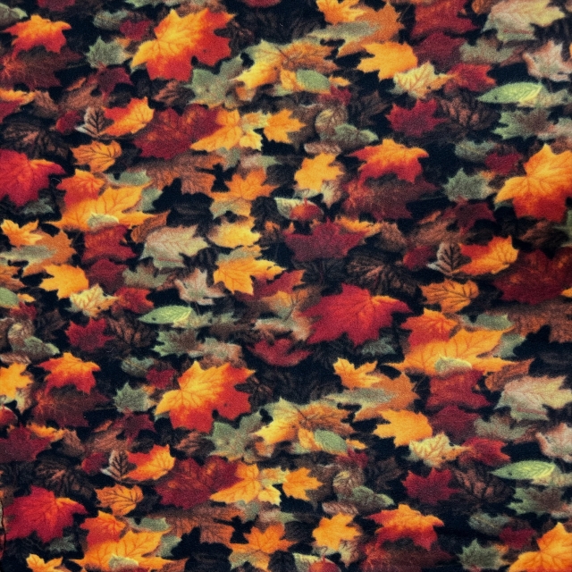 Maple Leaves Fleece Fabric