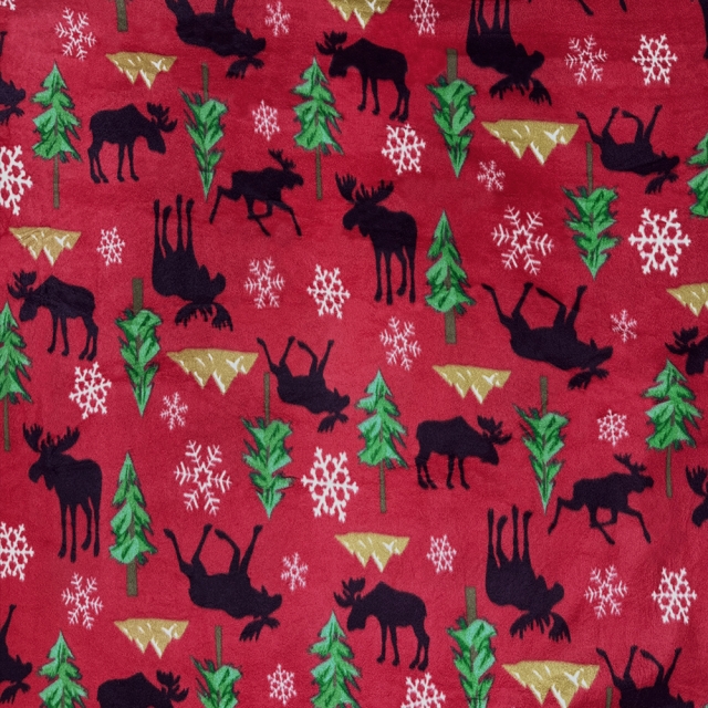 Moose Lodge Fleece Fabric