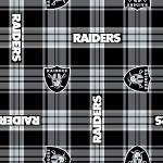 Oakland Raiders Plaids NFL Fleece Fabric