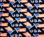USA American Flags Fleece Fabric