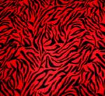 Red Zebras Stripes Fleece Fabric