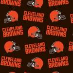 Cleveland Browns Allover NFL Fleece Fabric