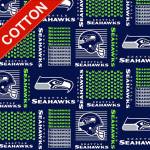 Seattle Seahawks Blocks NFL Cotton Fabric