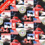 US Coast Guards Military Branches Cotton Fabric