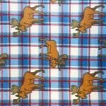 Elk Plaid Blue Fleece Fabric