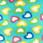 Big Hearts Allover Fleece Fabric