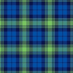 Plaid Allover Navy Fleece Fabric	