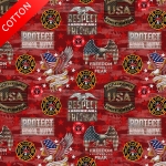 Fire Department Fear Over Freedom Cotton Fabric