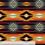 BLACK Trailhead Native American Fleece Fabric