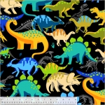 Prehistoric Dinosaurs Fleece Fabric